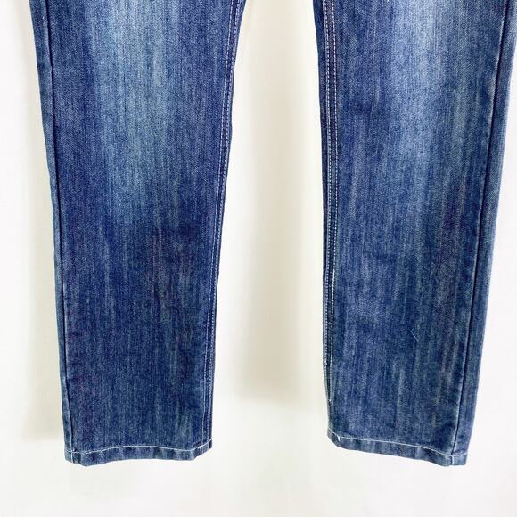 MONGOOSE Girls Dark Stone Washed Straight Leg Denim Jeans - Picture 7 of 11